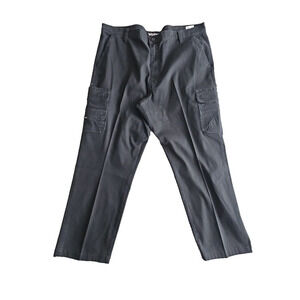 Wrangler Cargo Pants Men's Size W40L32 Black Relaxed Fit Stretch Work 10 Pockets